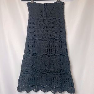 Arden B. Black Crochet Skirt